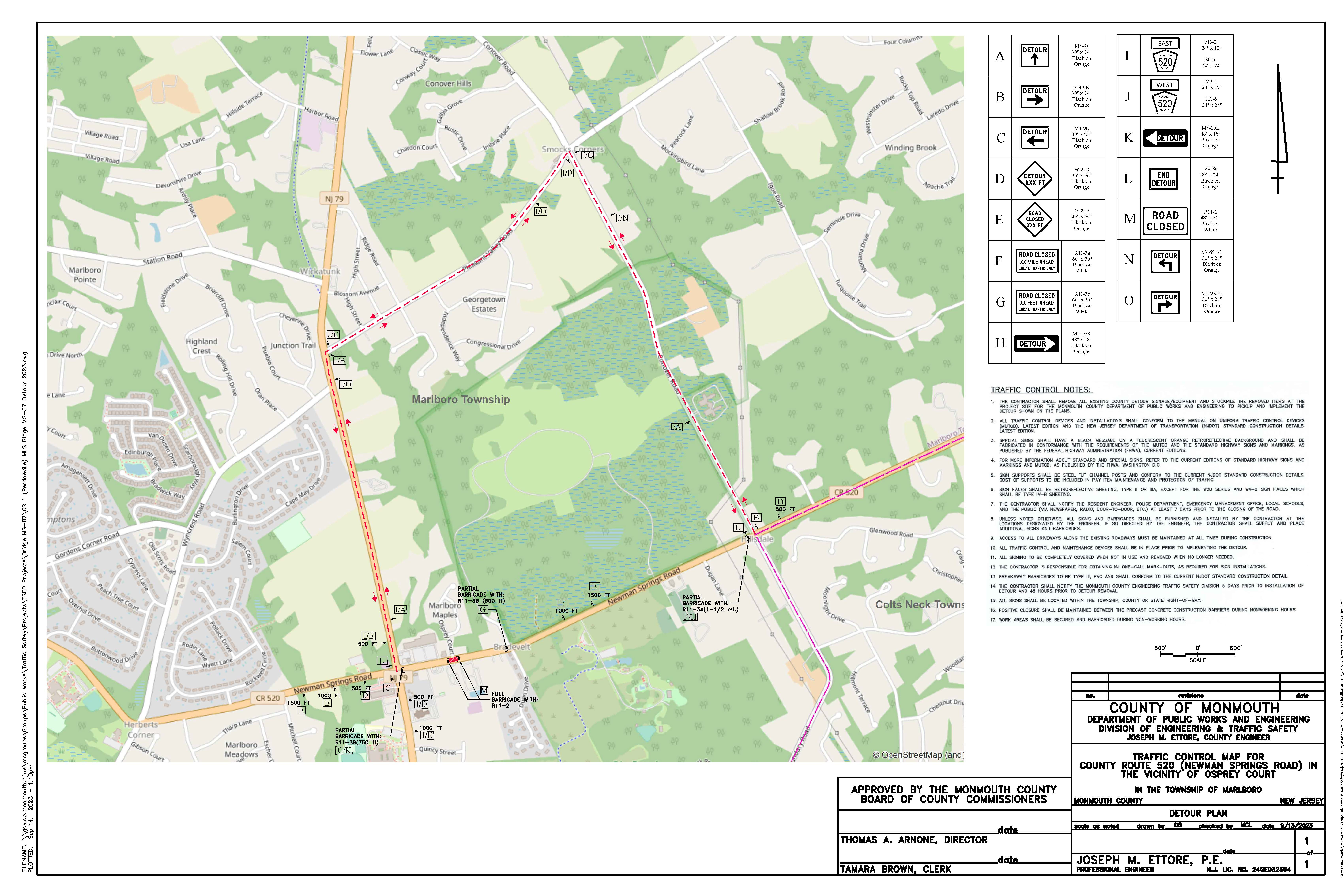 Osprey Ct Detour 092523