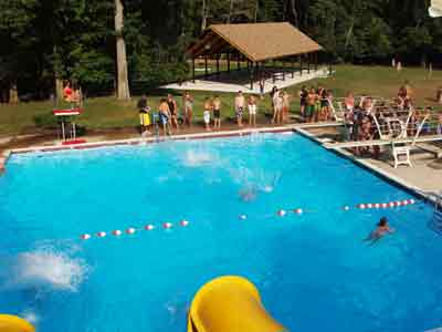 DIVING POOL FROM TOP OF WATER SLIDE