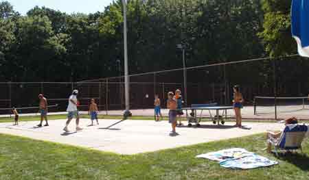 SHUFFLE BOARD COURTS AND PING PONG